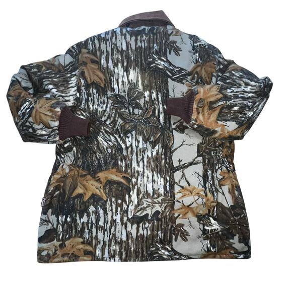 Vintage Walls Reversible Real Tree Hunting Jacket Men’s Camo Corduroy Collar LRG - Picture 6 of 12